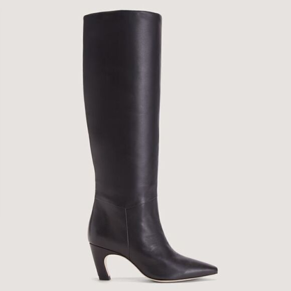 NEW Everlane The Knee-High Banana Heel Boot black - Picture 1 of 11
